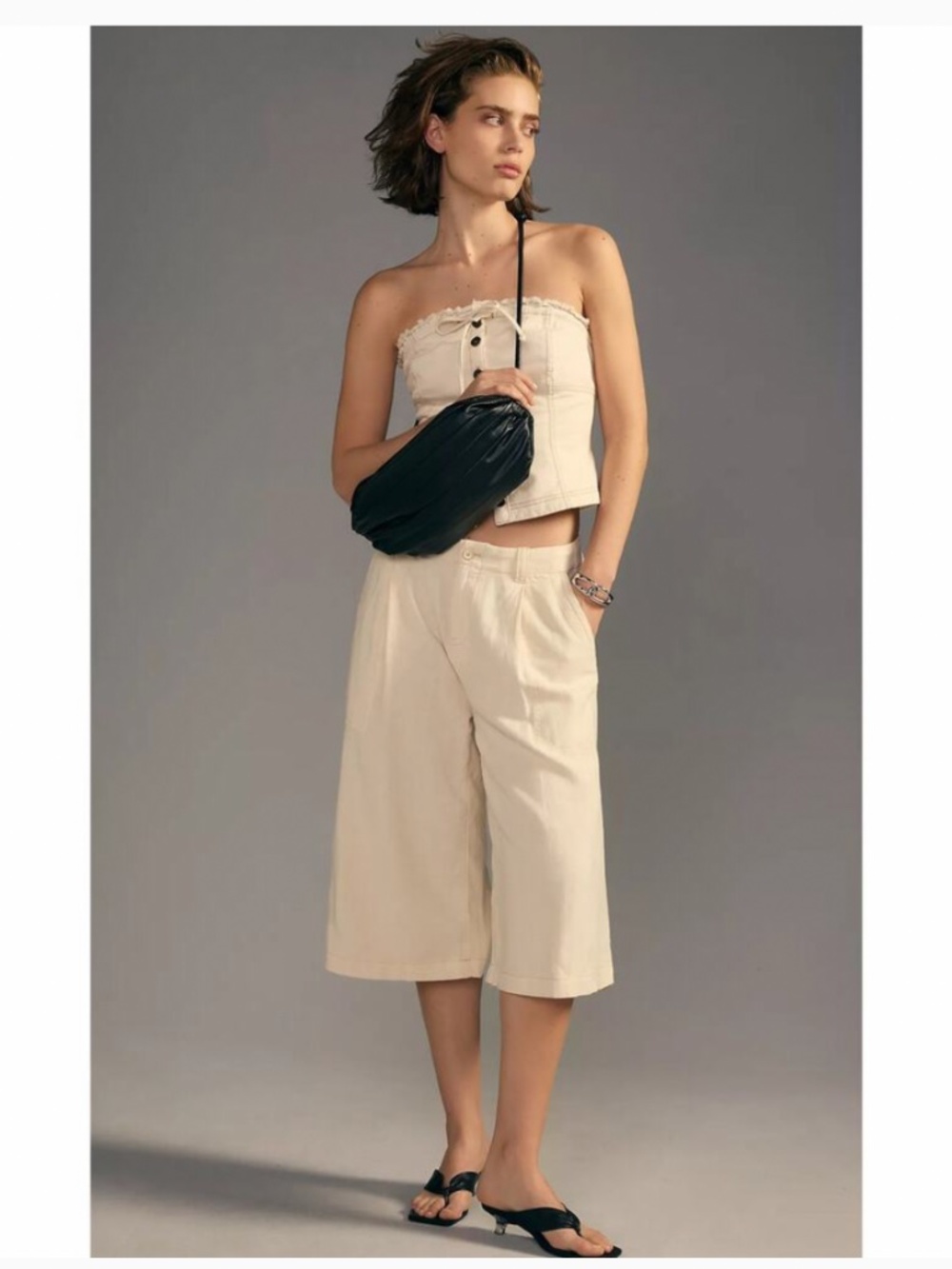 Anthropologie Pilcro Linen Blend Culottes